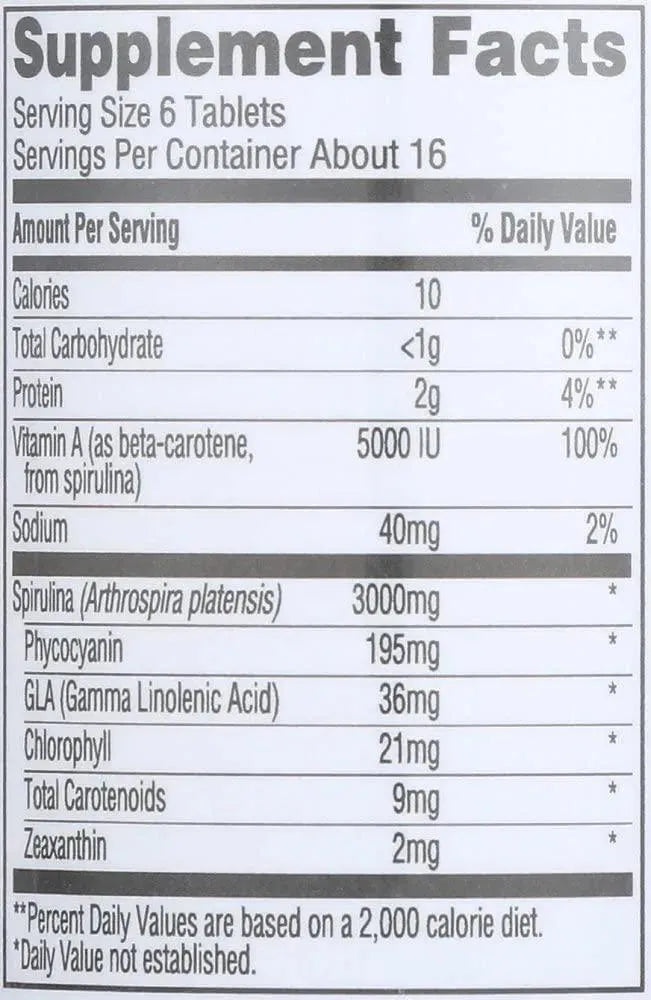 365 - 365 by Whole Foods Market Spirulina 3000Mg., 100 Tabletas - The Red Vitamin MX - Suplementos Alimenticios - {{ shop.shopifyCountryName }}