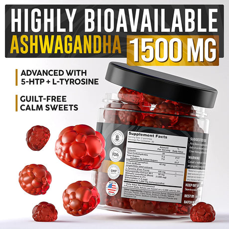 NOBLE NUTRITION Ashwagandha Gummies 1500Mg. 60 Gomitas