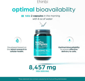 Thinbi NAD+ Complex Urolithin A + Resveratrol 60 Capsulas