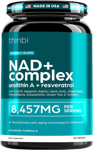 Thinbi NAD+ Complex Urolithin A + Resveratrol 60 Capsulas