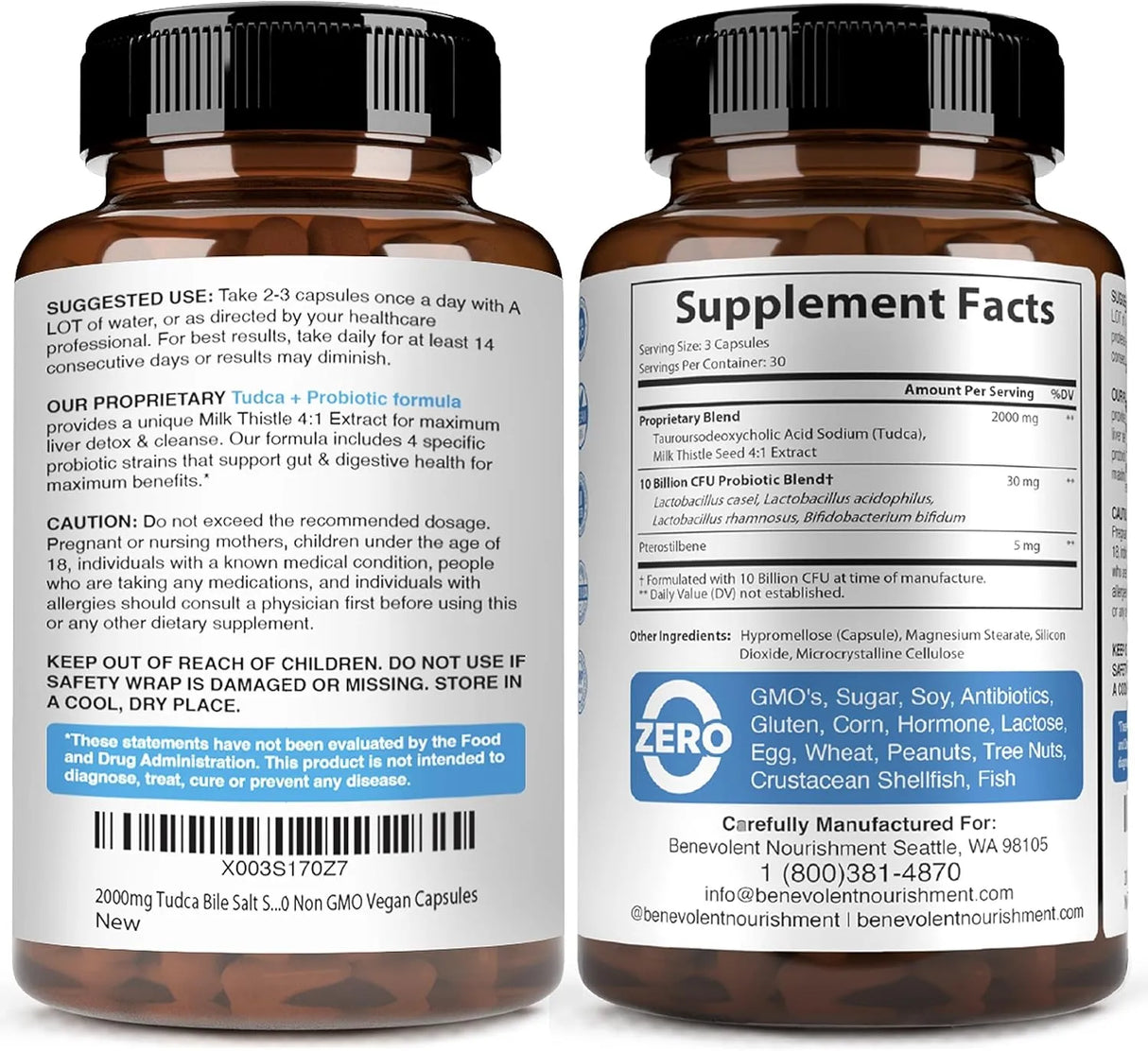 BENEVOLENT NOURISHMENT - Benevolent Nourishment TUDCA 2000Mg. 90 Capsulas - The Red Vitamin MX - Suplementos Alimenticios - {{ shop.shopifyCountryName }}