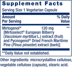 Life Extension Eye Pressure Support with Mirtogenol 30 Capsulas
