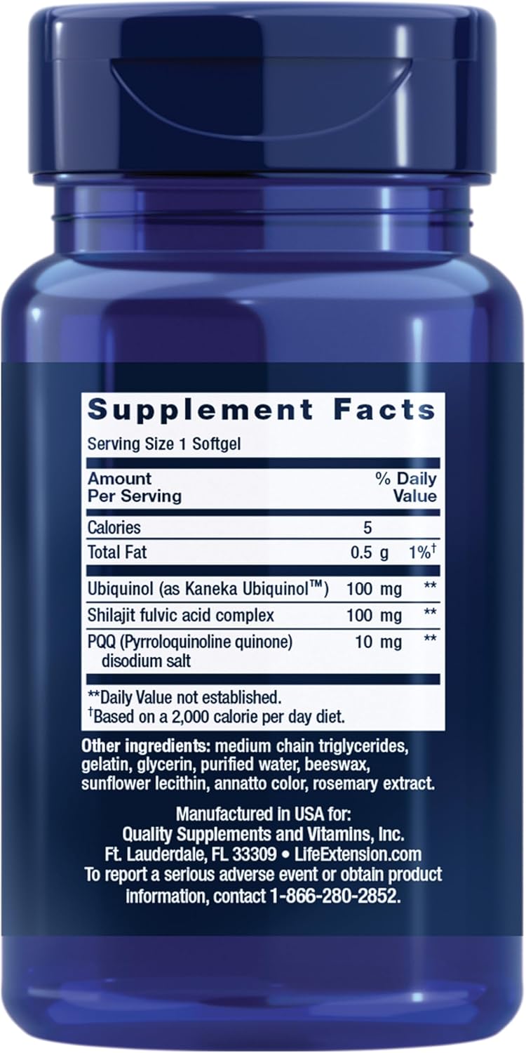Life Extension Super Ubiquinol CoQ10 with PQQ 30 Capsulas Blandas