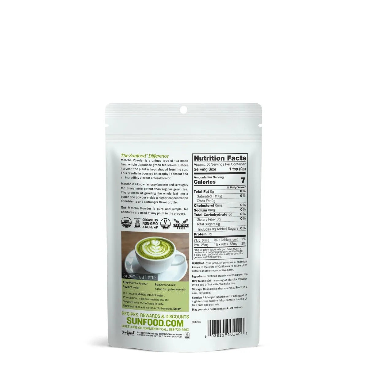 SUNFOOD - Sunfood Superfoods Organic Matcha Powder 113Gr. - The Red Vitamin MX - Suplementos Alimenticios - {{ shop.shopifyCountryName }}