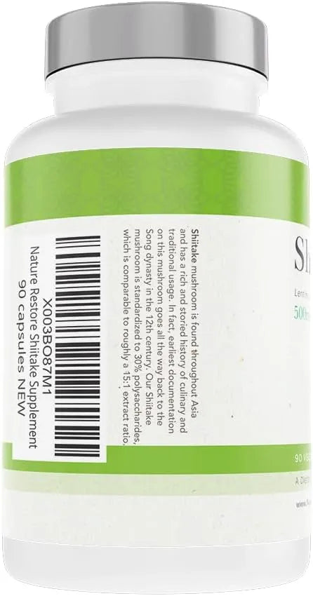 NATURE RESTORE - Nature Restore Shiitake Mushroom Extract 90 Capsulas - The Red Vitamin MX - Suplementos Alimenticios - {{ shop.shopifyCountryName }}