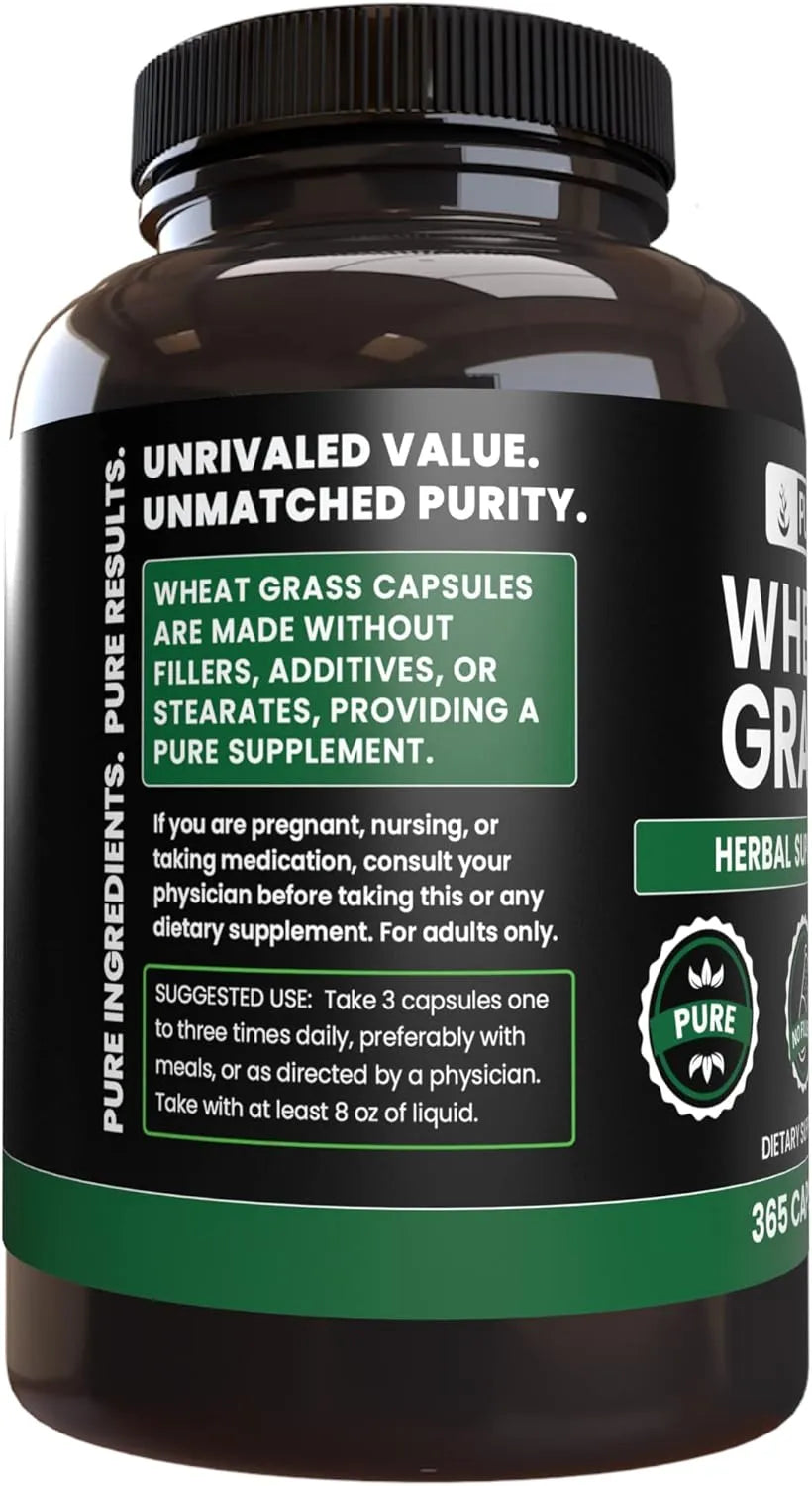 PURE ORIGINAL INGREDIENTS - Pure Original Ingredients Wheat Grass 365 Capsulas - The Red Vitamin MX - Suplementos Alimenticios - {{ shop.shopifyCountryName }}