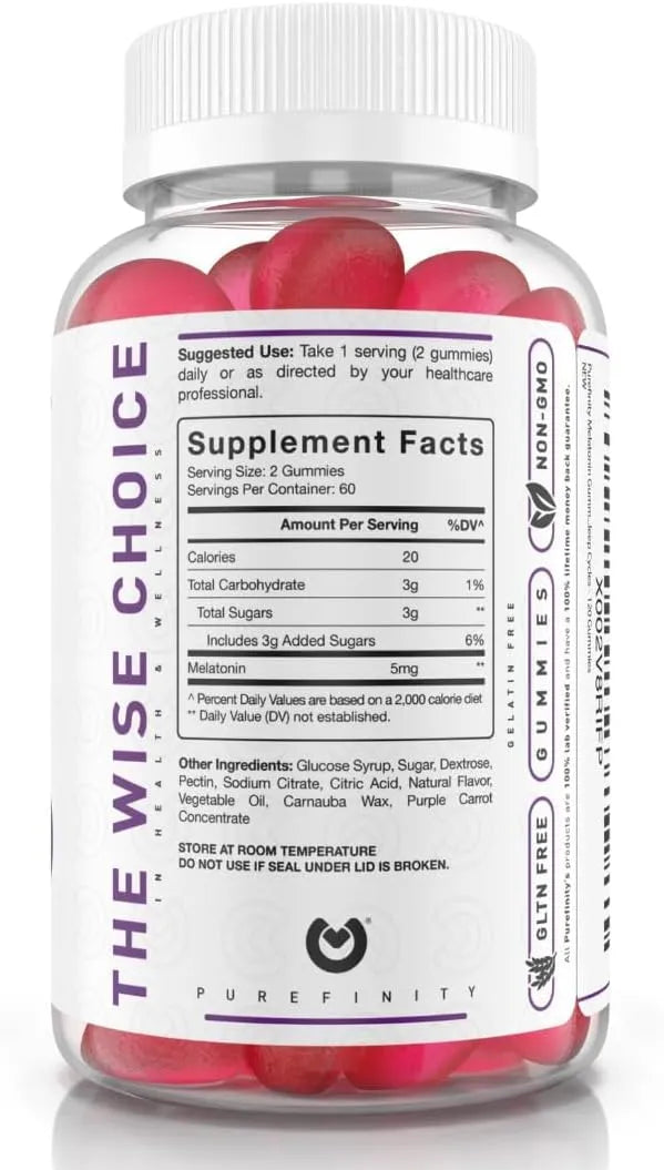 PUREFINITY - PUREFINITY Melatonin 5Mg. Gummies 120 Gomitas - The Red Vitamin MX - Suplementos Alimenticios - {{ shop.shopifyCountryName }}