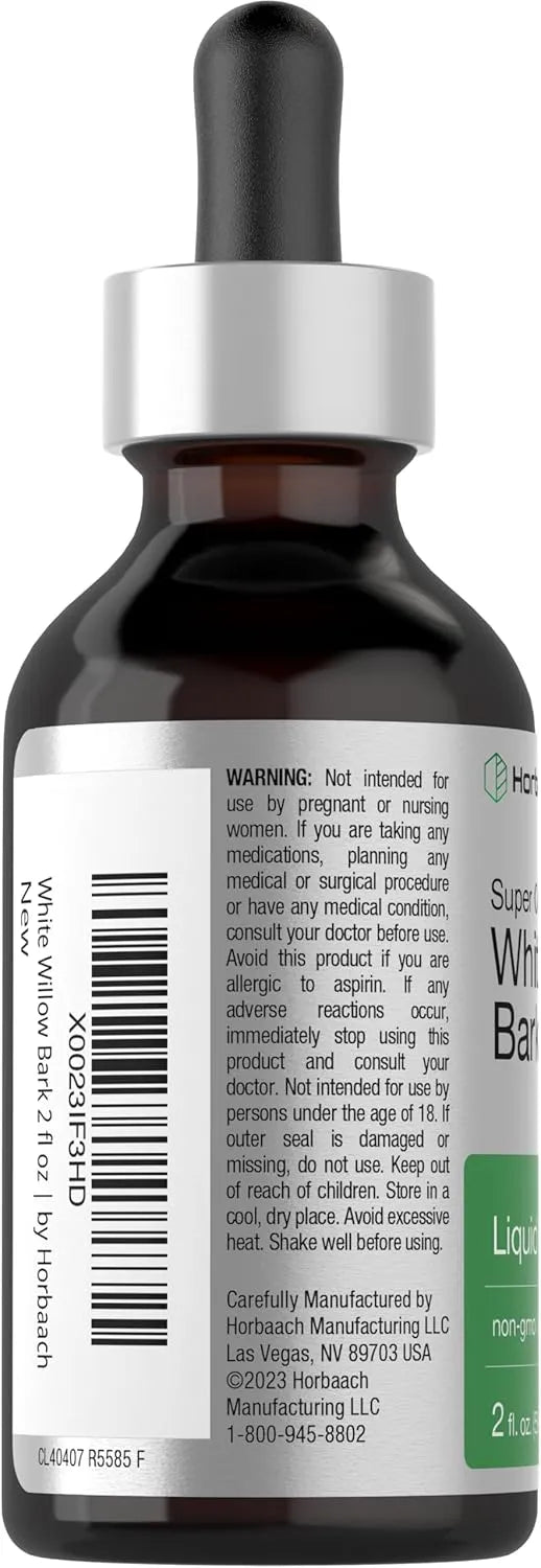 HORBAACH - Horbaach White Willow Bark Extract Tincture 2 Fl.Oz. - The Red Vitamin MX - Suplementos Alimenticios - {{ shop.shopifyCountryName }}