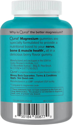 QUNOL - Qunol Magnesium Gummies for Adults 200Mg. 90 Gomitas - The Red Vitamin MX - Suplementos Alimenticios - {{ shop.shopifyCountryName }}