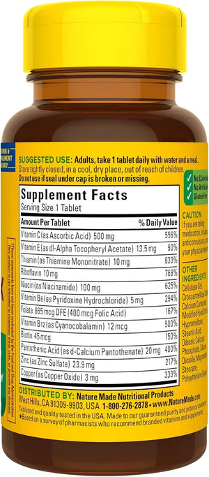 NATURE MADE - Nature Made Stress B Complex 75 Tabletas - The Red Vitamin MX - Suplementos Alimenticios - {{ shop.shopifyCountryName }}