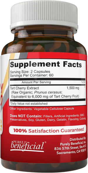 PURELY BENEFICIAL - PURELY beneficial Tart Cherry 6000Mg. 120 Capsulas - The Red Vitamin MX - Suplementos Alimenticios - {{ shop.shopifyCountryName }}