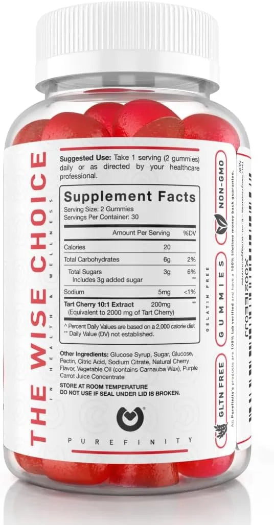 PUREFINITY - PUREFINITY Tart Cherry Gummies 60 Gomitas - The Red Vitamin MX - Suplementos Alimenticios - {{ shop.shopifyCountryName }}
