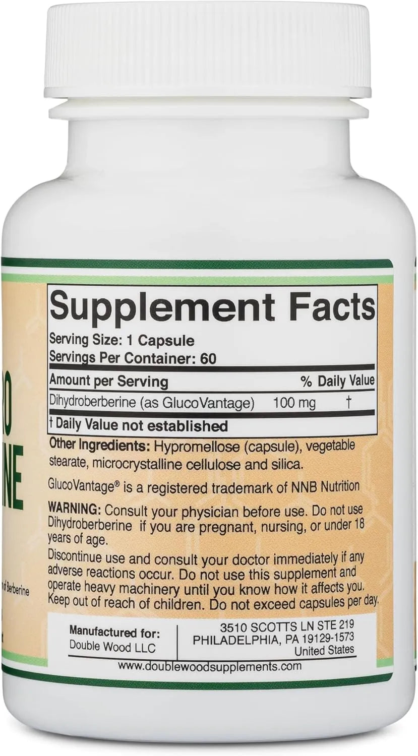 DOUBLE WOOD SUPPLEMENTS - Double Wood Supplements Dihydroberberine 100Mg. 60 Capsulas - The Red Vitamin MX - Suplementos Alimenticios - {{ shop.shopifyCountryName }}