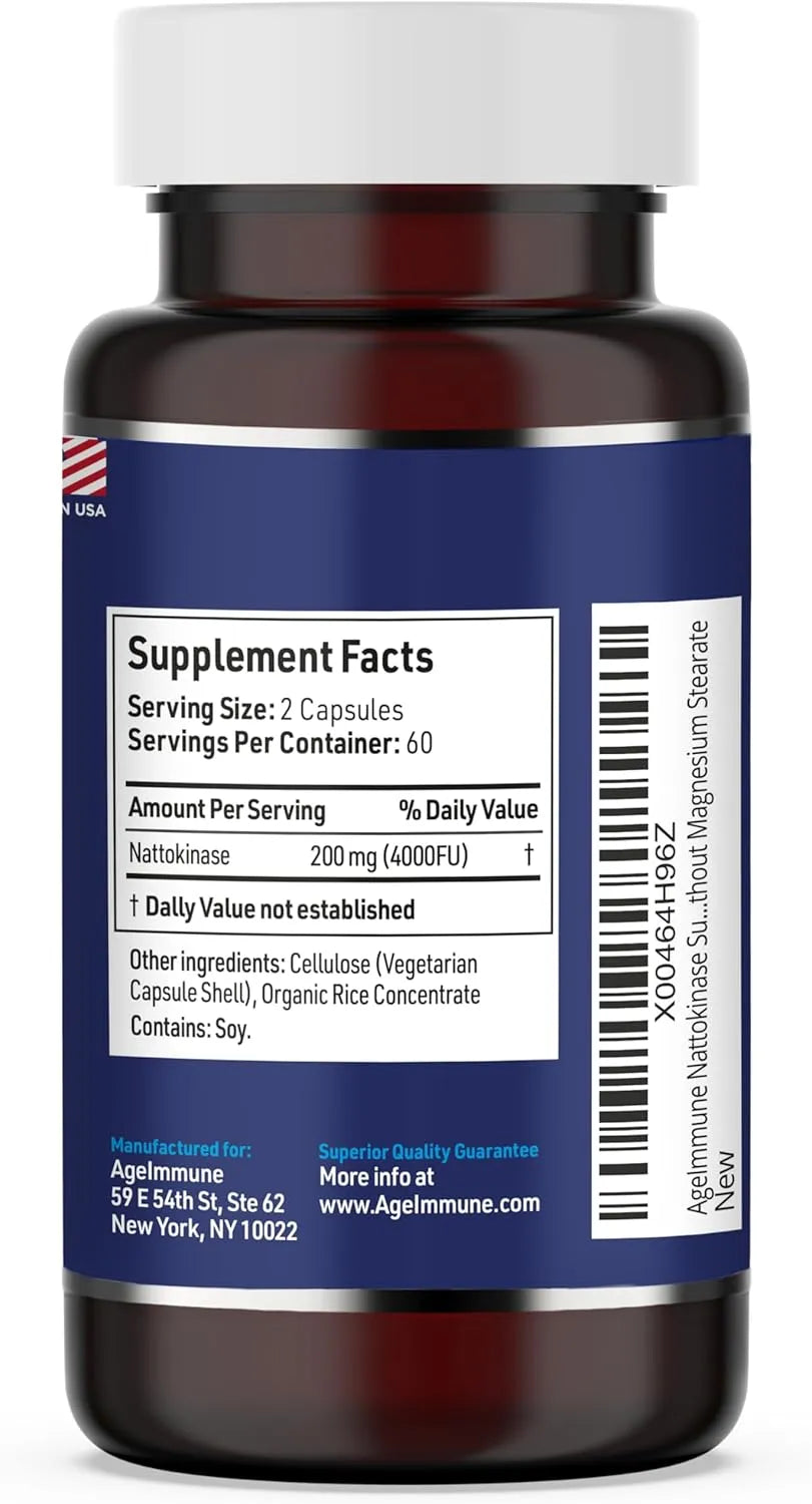 AGEIMMUNE - AgeImmune Nattokinase 4000 FU 200Mg. 120 Capsulas - The Red Vitamin MX - Suplementos Alimenticios - {{ shop.shopifyCountryName }}