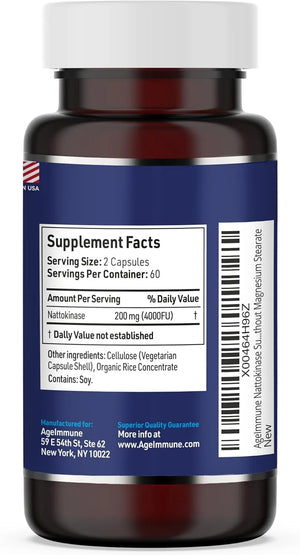 AGEIMMUNE - AgeImmune Nattokinase 4000 FU 200Mg. 120 Capsulas - The Red Vitamin MX - Suplementos Alimenticios - {{ shop.shopifyCountryName }}