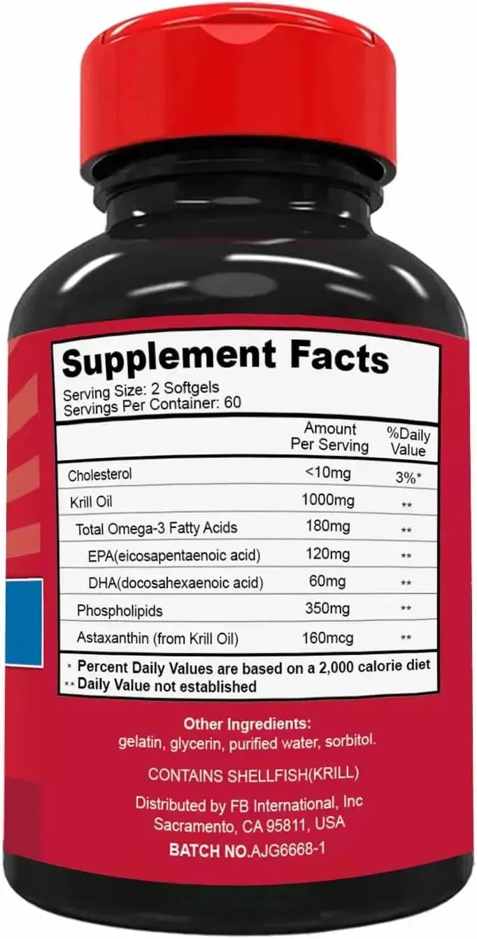 EAZGOO - EAZGOO Antarctic Krill Oil 1000Mg. 120 Capsulas Blandas - The Red Vitamin MX - Suplementos Alimenticios - {{ shop.shopifyCountryName }}