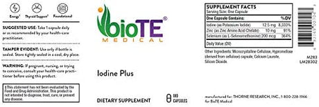 BioTE Medical Iodine PLUS 12.5Mg. 180 Capsulas