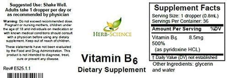 Herb-Science Liquid Vitamin B6 Drops 29Ml.
