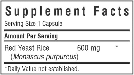 BlueBonnet Red Yeast Rice Supplement 600Mg. 120 Capsulas