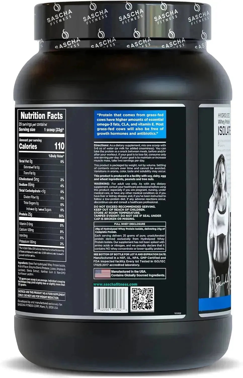 SASCHA FITNESS - SASCHA FITNESS Hydrolyzed Whey Protein Isolate Grass-Fed Vanilla 957Gr. - The Red Vitamin MX - Suplementos Alimenticios - {{ shop.shopifyCountryName }}
