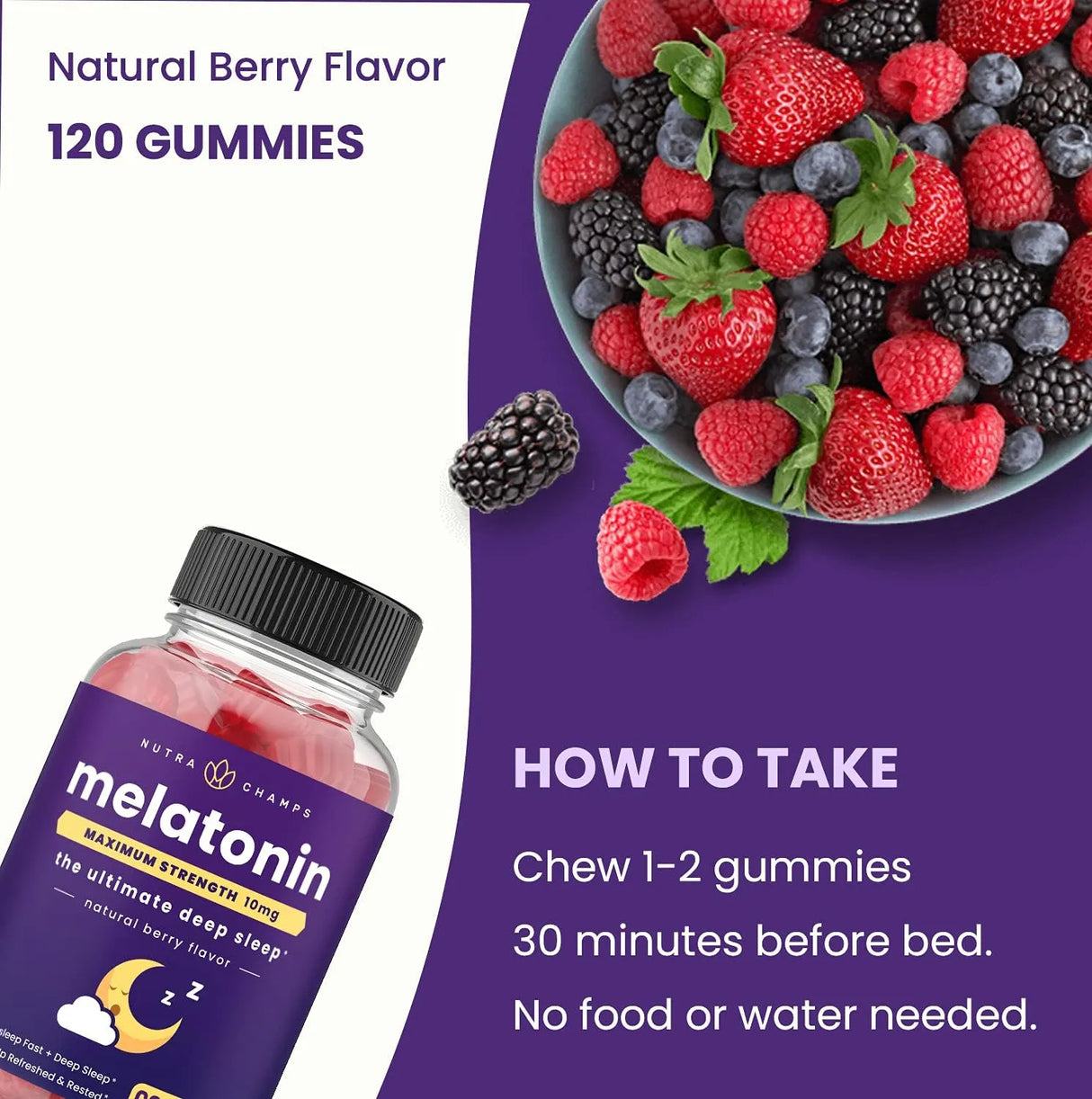 NUTRACHAMPS - NutraChamps Melatonin Gummies 10Mg. 60 Gomitas 2 Pack - The Red Vitamin MX - Suplementos Alimenticios - {{ shop.shopifyCountryName }}