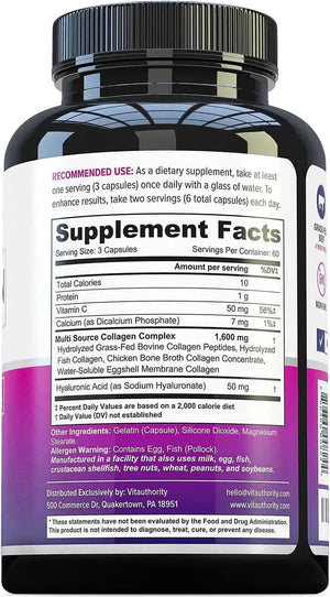 VITAUTHORITY - Vitauthority Multi Collagen 180 Capsulas - The Red Vitamin MX - Suplementos Alimenticios - {{ shop.shopifyCountryName }}