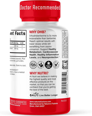 NATURE´S FUSIONS - Nature's Fusions Nutri Dihydroberberine 200Mg. 60 Capsulas - The Red Vitamin MX - Suplementos Alimenticios - {{ shop.shopifyCountryName }}