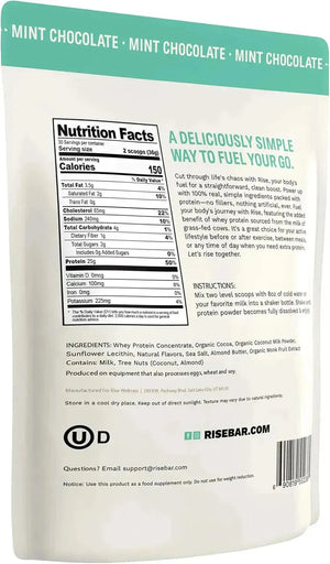 RISE - Rise Whey Protein Powder Grass Fed Mint Chocolate 1.1 Kg. - The Red Vitamin MX - Suplementos Alimenticios - {{ shop.shopifyCountryName }}