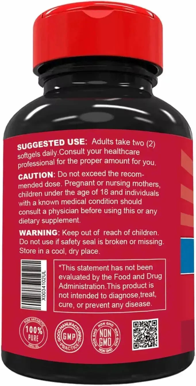 EAZGOO - EAZGOO Antarctic Krill Oil 1000Mg. 120 Capsulas Blandas - The Red Vitamin MX - Suplementos Alimenticios - {{ shop.shopifyCountryName }}