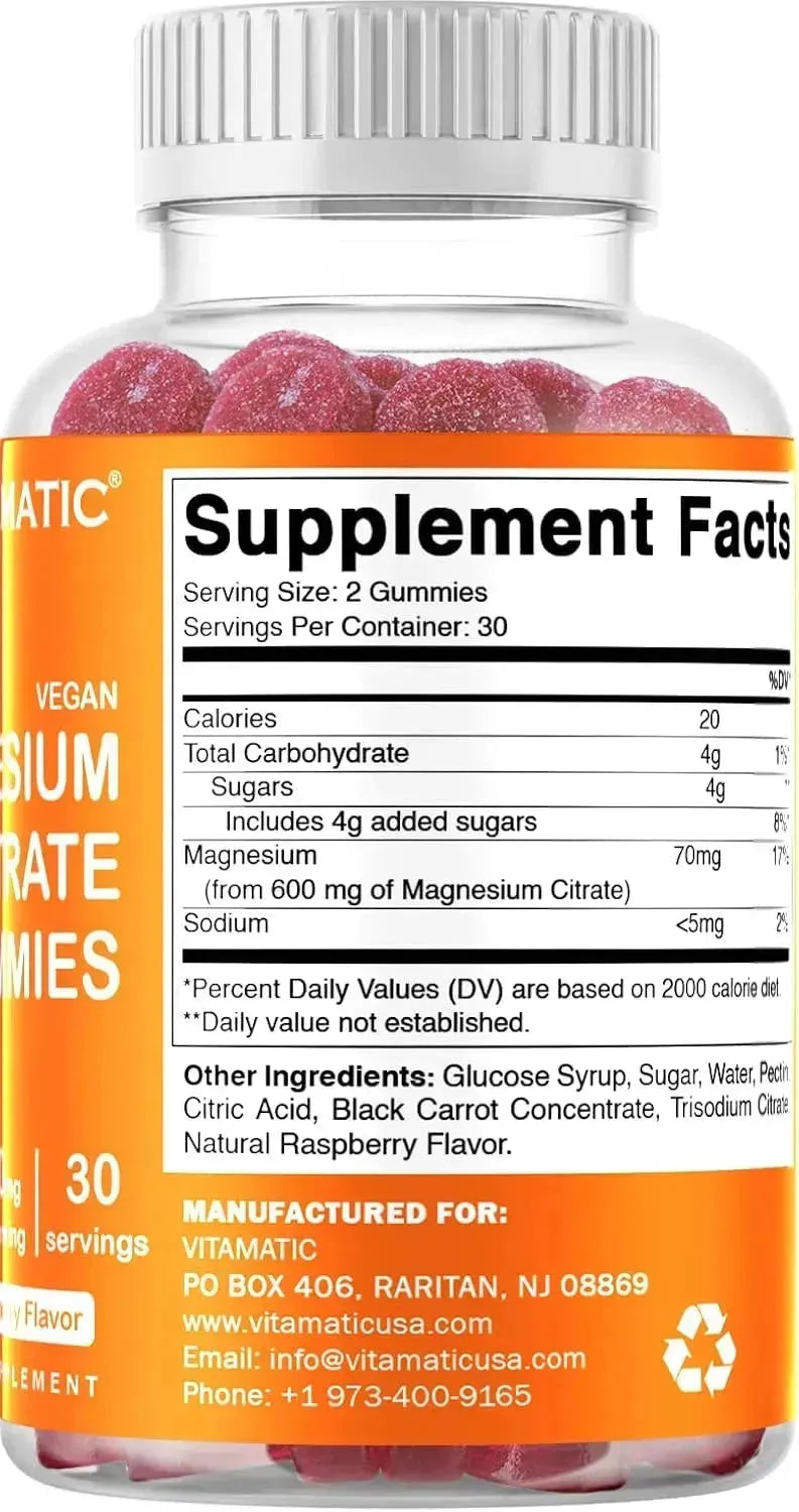VITAMATIC - Vitamatic Magnesium Citrate Gummies 600Mg. 60 Gomitas 2 Pack - The Red Vitamin MX - Suplementos Alimenticios - {{ shop.shopifyCountryName }}