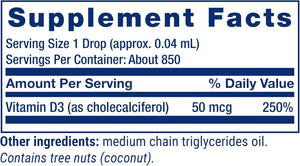Life Extension Liquid Vitamin D3 50mcg 1 Fl.Oz.
