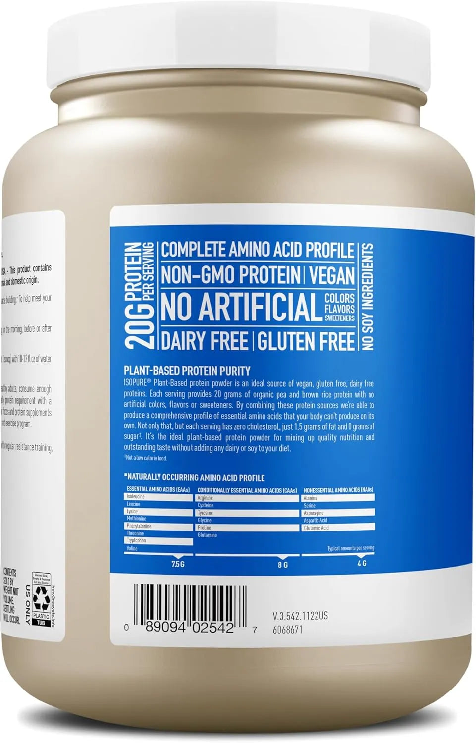 ISOPURE - Isopure Plant-Based Protein Powder 20g 20 Servicios Vanilla 560Gr. - The Red Vitamin MX - Suplementos Alimenticios - {{ shop.shopifyCountryName }}