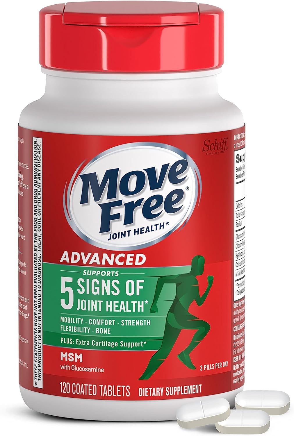 Schiff Move Free Joint Health Advanced Plus MSM 120 Tabletas