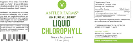 Antler Farms Natural Liquid Chlorophyll Drops 60Ml.