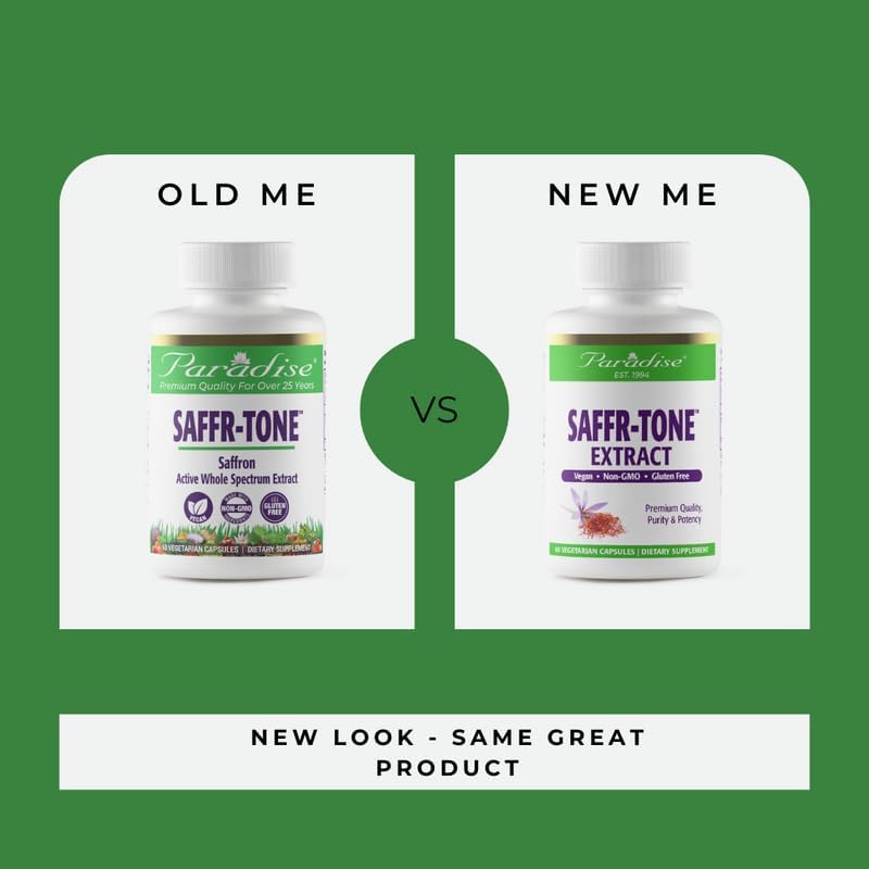 Paradise Herbs Saffr-Tone Saffron Extract 60 Capsulas