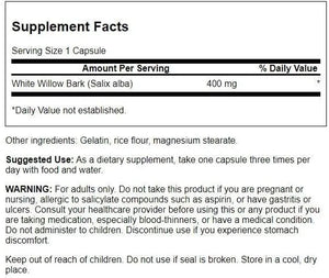 SWANSON - Swanson White Willow Bark 400Mg. 90 Capsulas 2 Pack - The Red Vitamin MX - Suplementos Alimenticios - {{ shop.shopifyCountryName }}