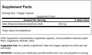 SWANSON - Swanson Full Spectrum Kale 400Mg. 60 Capsulas - The Red Vitamin MX - Suplementos Alimenticios - {{ shop.shopifyCountryName }}