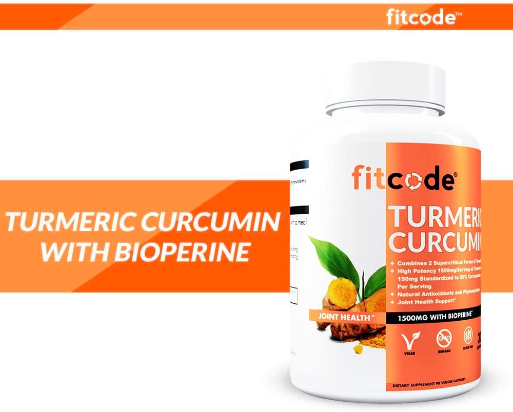 fitcode Turmeric Curcumin with 95% Curcuminoids 1500Mg. 90 Capsulas