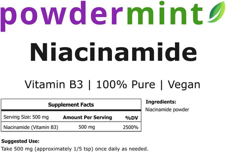 Powdermint Niacinamide Powder 500Mg. 500Gr.