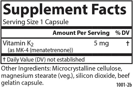 Carlson Vitamin K2 MK-4 180 Capsulas