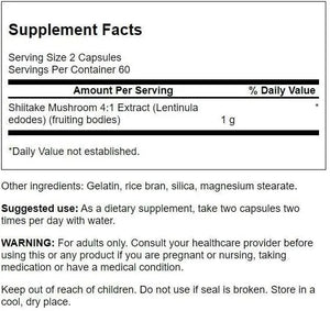 SWANSON - Swanson Shiitake Mushroom Extract 500Mg. 120 Capsulas - The Red Vitamin MX - Suplementos Alimenticios - {{ shop.shopifyCountryName }}