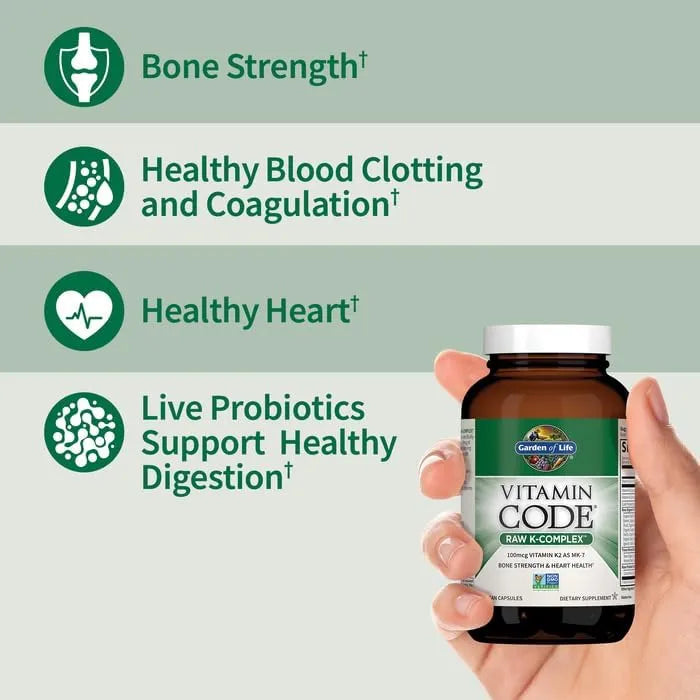 GARDEN OF LIFE - Garden of Life Vitamin K2 and K1 60 Capsulas - The Red Vitamin MX - Suplementos Alimenticios - {{ shop.shopifyCountryName }}
