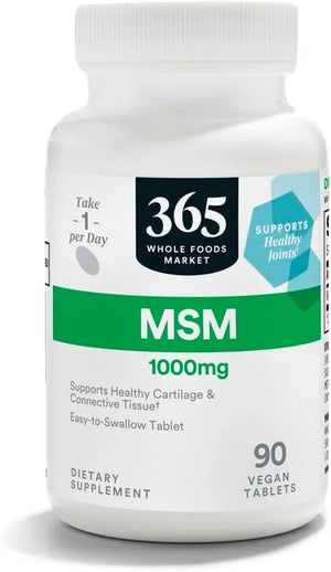 365 - 365 by Whole Foods Market MSM 1000Mg. 90 Tabletas - The Red Vitamin MX - Suplementos Alimenticios - {{ shop.shopifyCountryName }}