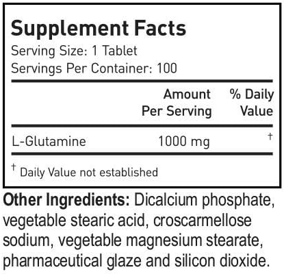 Crazy Muscle Keto Friendly L Glutamine Capsules 1000Mg. 100 Tabletas