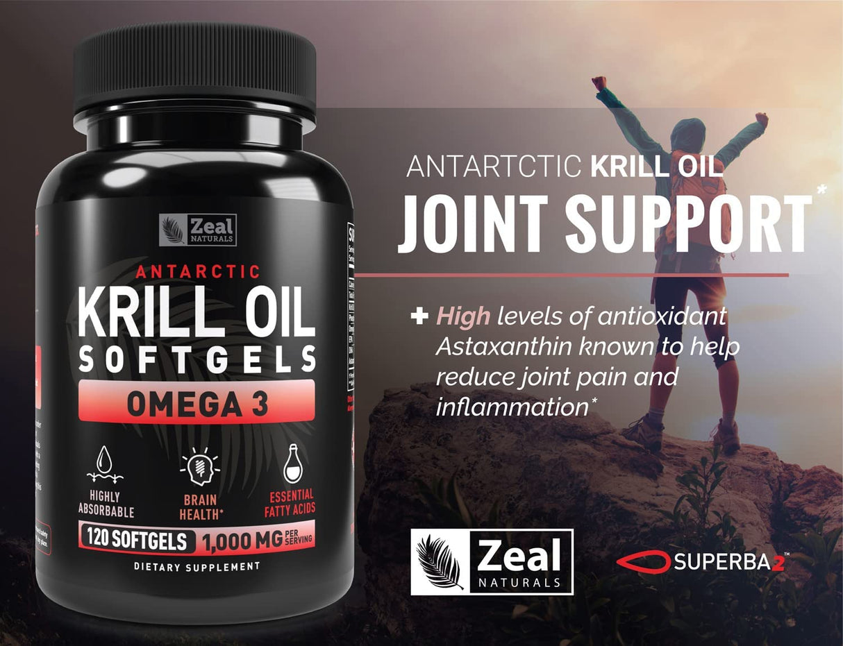 Zeal Naturals Antarctic Krill Oil 1000Mg. 120 Capsulas Blandas