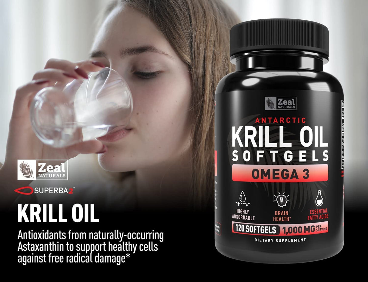 Zeal Naturals Antarctic Krill Oil 1000Mg. 120 Capsulas Blandas