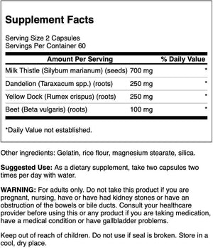 SWANSON - Swanson Milk Thistle, Dandelion & Yellow Dock 120 Capsulas - The Red Vitamin MX - Suplementos Alimenticios - {{ shop.shopifyCountryName }}