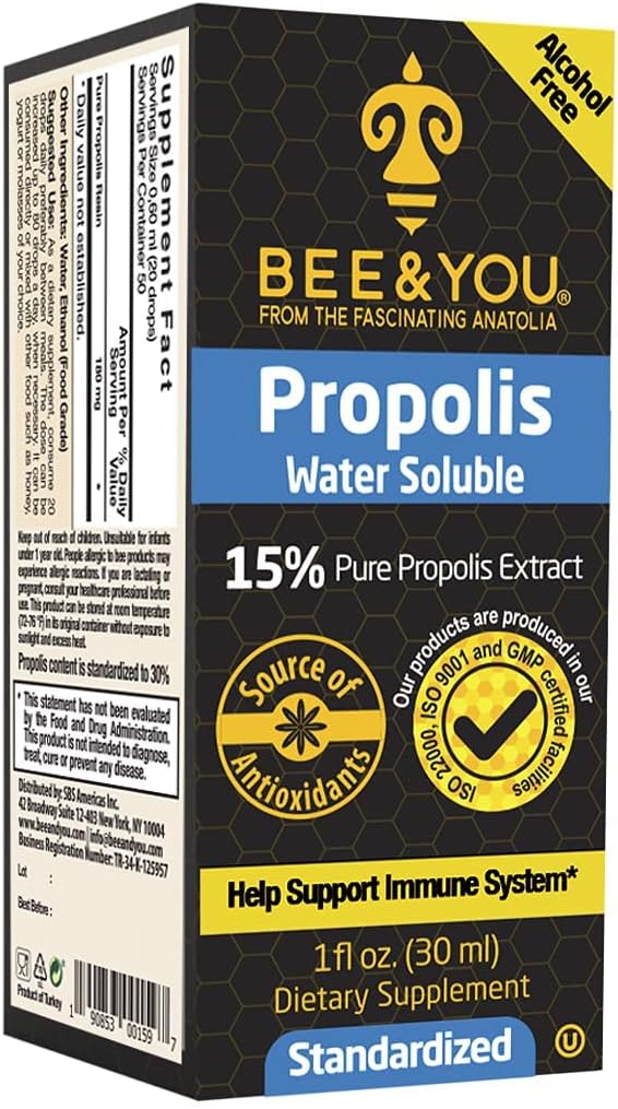 BEE and You 15% Pure Propolis Water Soluble Extract 30Ml.