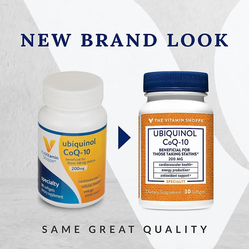 THE VITAMIN SHOPPE - The Vitamin Shoppe Ubiquinol CoQ-10 200Mg. 30 Capsulas Blandas - The Red Vitamin MX - Suplementos Alimenticios - {{ shop.shopifyCountryName }}