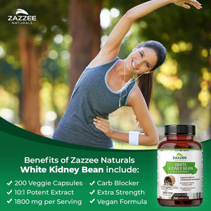 ZAZZEE NATURALS - Zazzee White Kidney Bean 10:1 Extract 200 Capsulas - The Red Vitamin MX - Suplementos Alimenticios - {{ shop.shopifyCountryName }}
